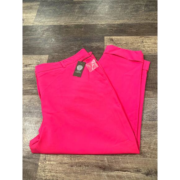 Vince Camuto Pants - Vince Camuto Women’s Hot Pink Stretch Straight Leg Dress Pants Size 22W NWT